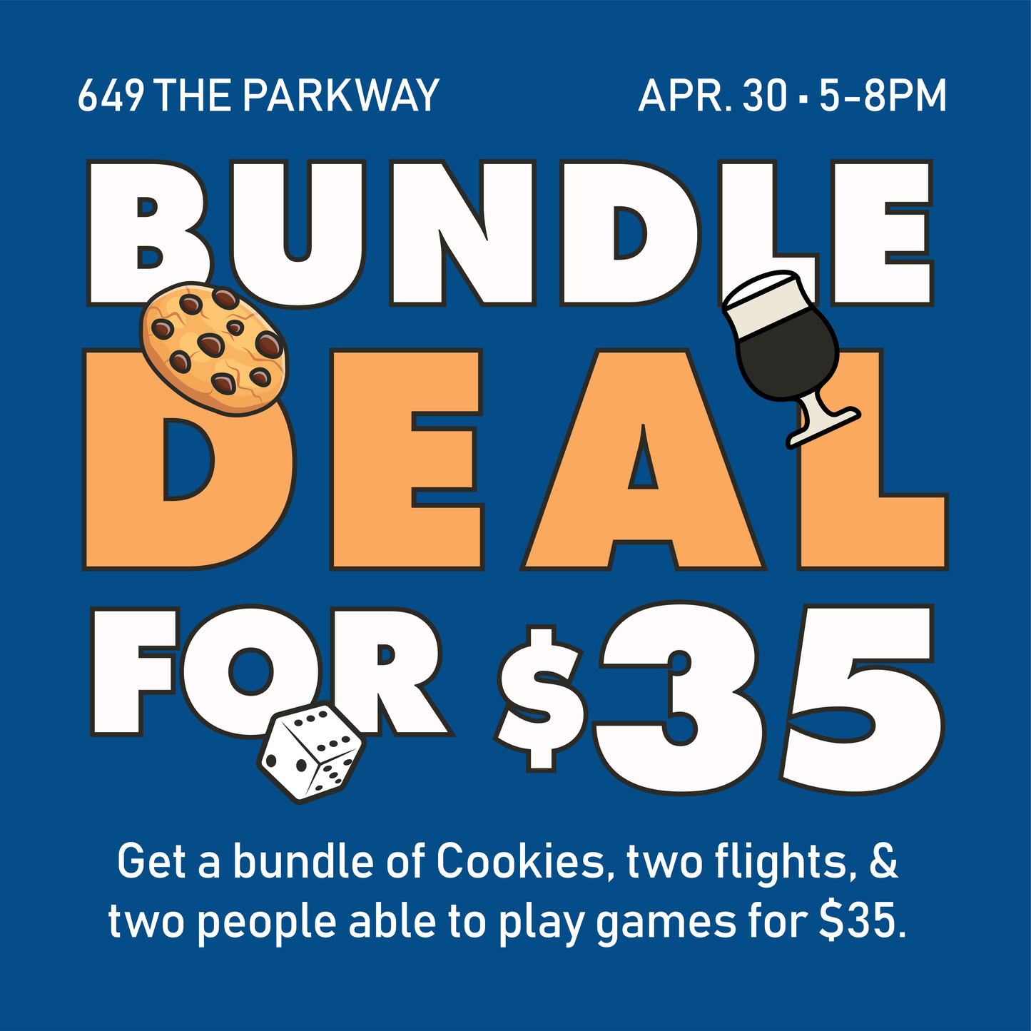April 30th: Cookie & Beer Pairing Board Game Night (Boardwalk x Bobcayegon)