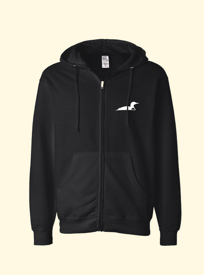 Zip-Up Hoodie - Black